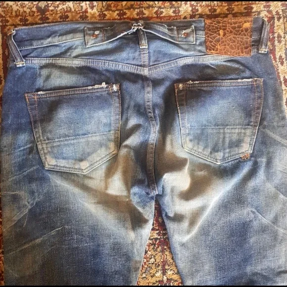 🌈 Amazing Japanese PRPS NOIR Selvedge Jeans SOLD - Picture 5 of 8